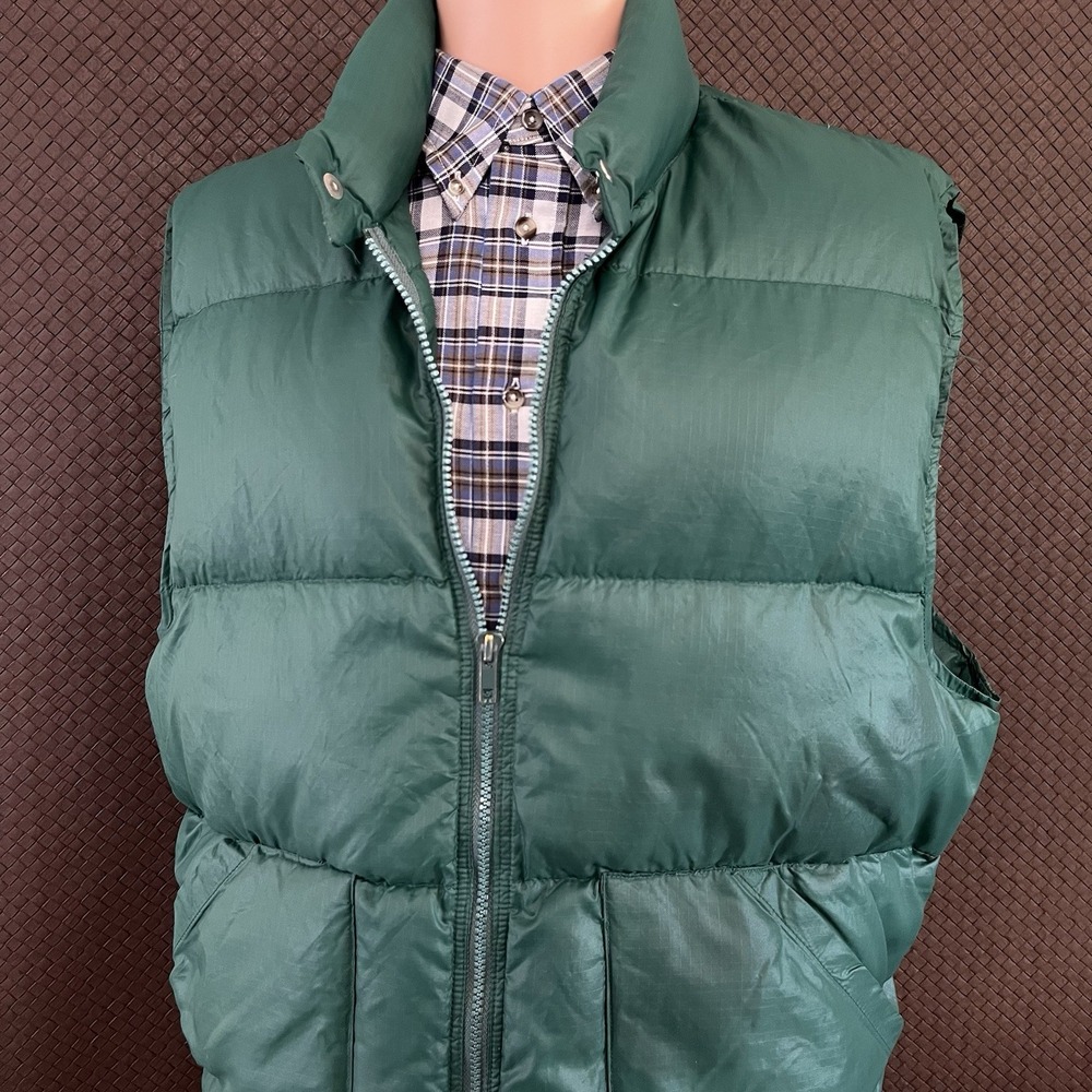 Vintage Styled By Jones Goose Down Puffer Jacket Vest Men's XL Made In USA 1970s